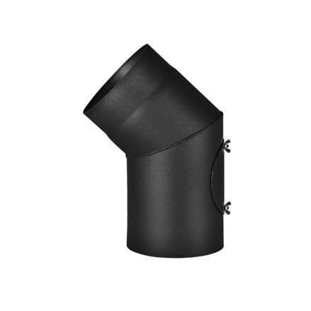 kouřovod koleno čistící otvor 45° / 145mm / 2mm