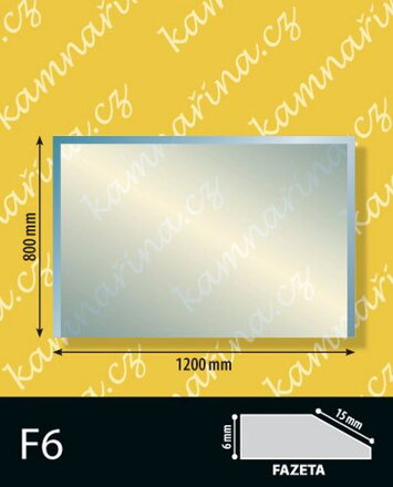 Sklo pod kamna typ F6, 6 mm Fazeta